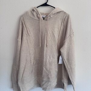 Time and Tru Women's Cream Hoodie Sweater